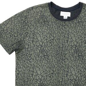 ElevenParis Gatrik Reptile Texture Print Tee Olive & Black — Men’s Small